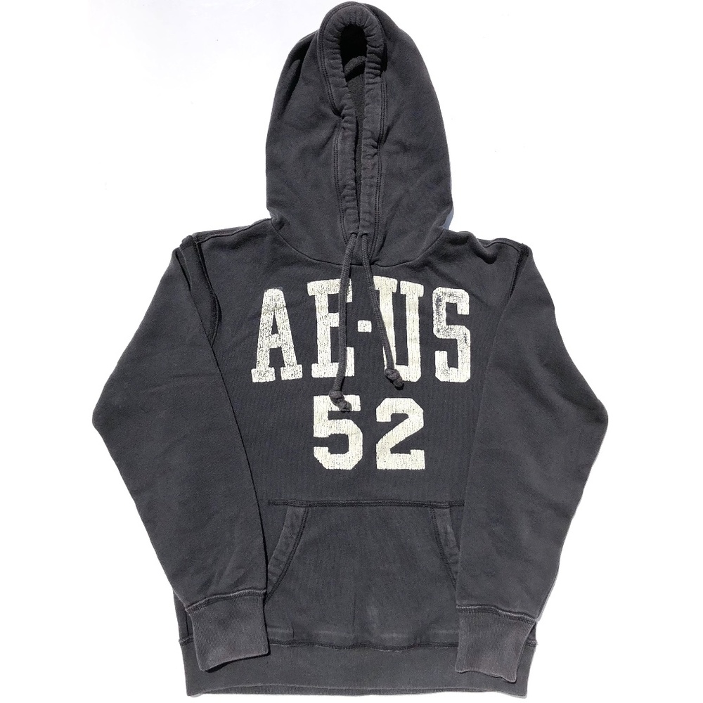 American Eagle Hoodie Women XS Extra Small Dark Grey Pullover Sweatshirt AS IS - Picture 2 of 8